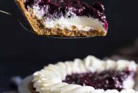 Blueberry Cream Cheese Pie with Graham Cracker Crust