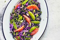 Citrus Ginger Black Rice Salad with Fresh Herbs