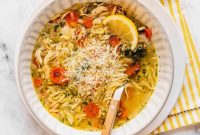 Greek Lemon Chicken Orzo Soup Recipe