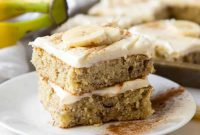 Moist Banana Bars with Cream Cheese Frosting