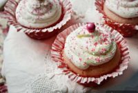 Pink Vanilla Cupcakes with Fluffy Frosting