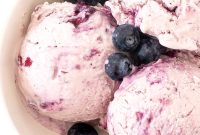 Blueberry Cottage Cheese Ice Cream Recipe