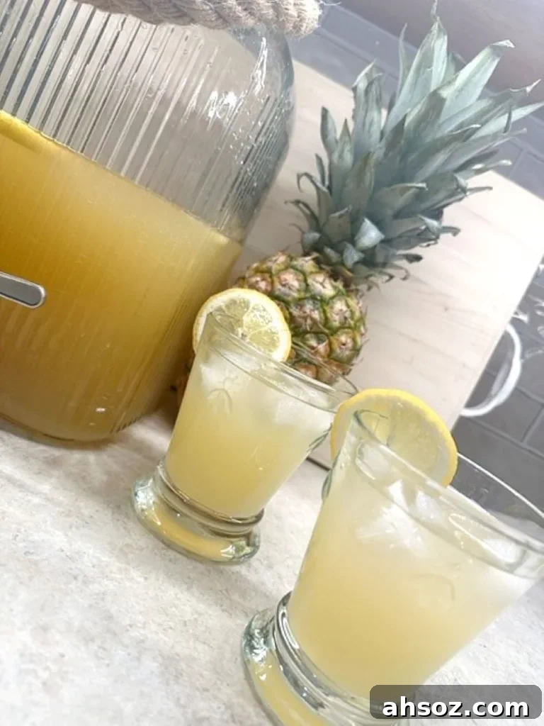pineapple lemonade with optional vodka
