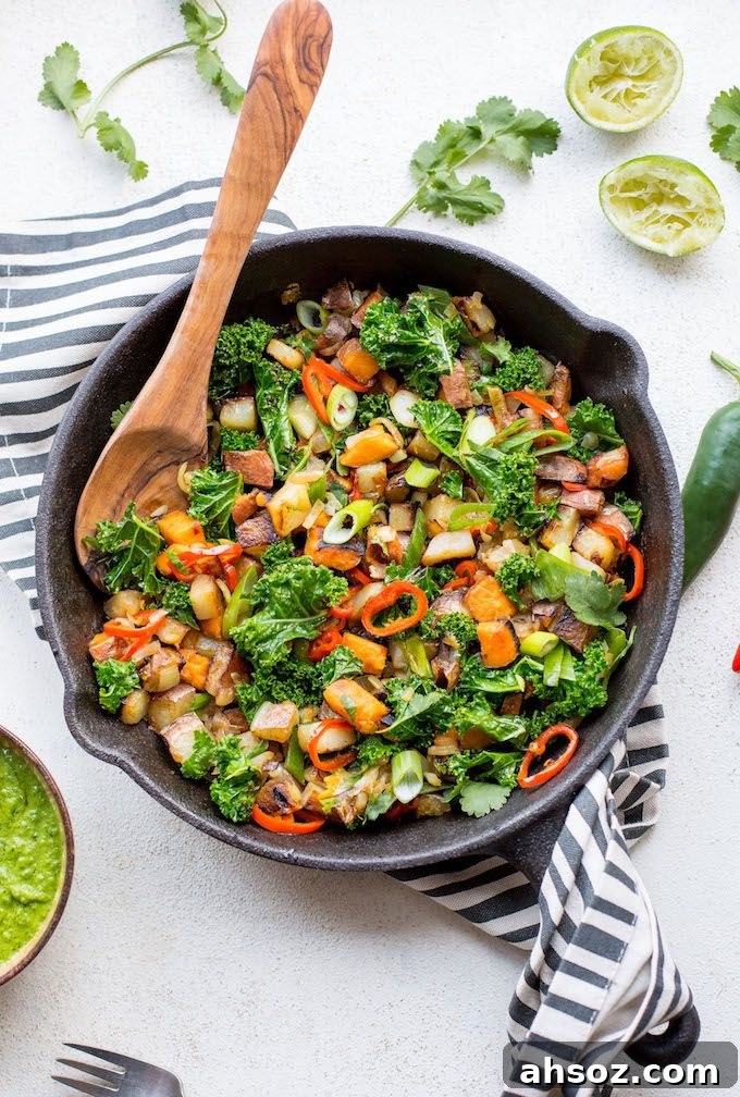 Spicy Kale Potato Breakfast Hash