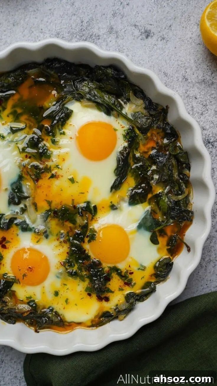 Baked Eggs with Spinach