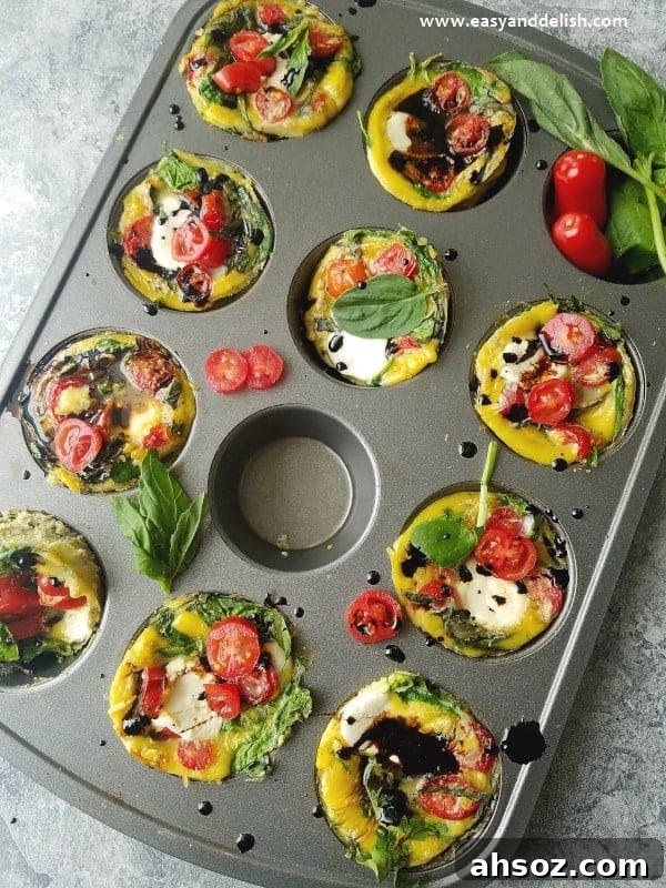 Caprese Breakfast Egg Cups
