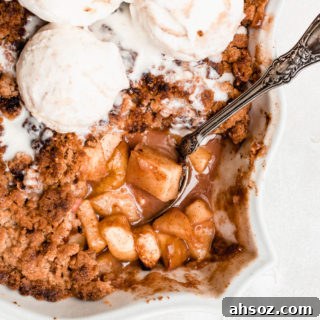apple crumble overhead