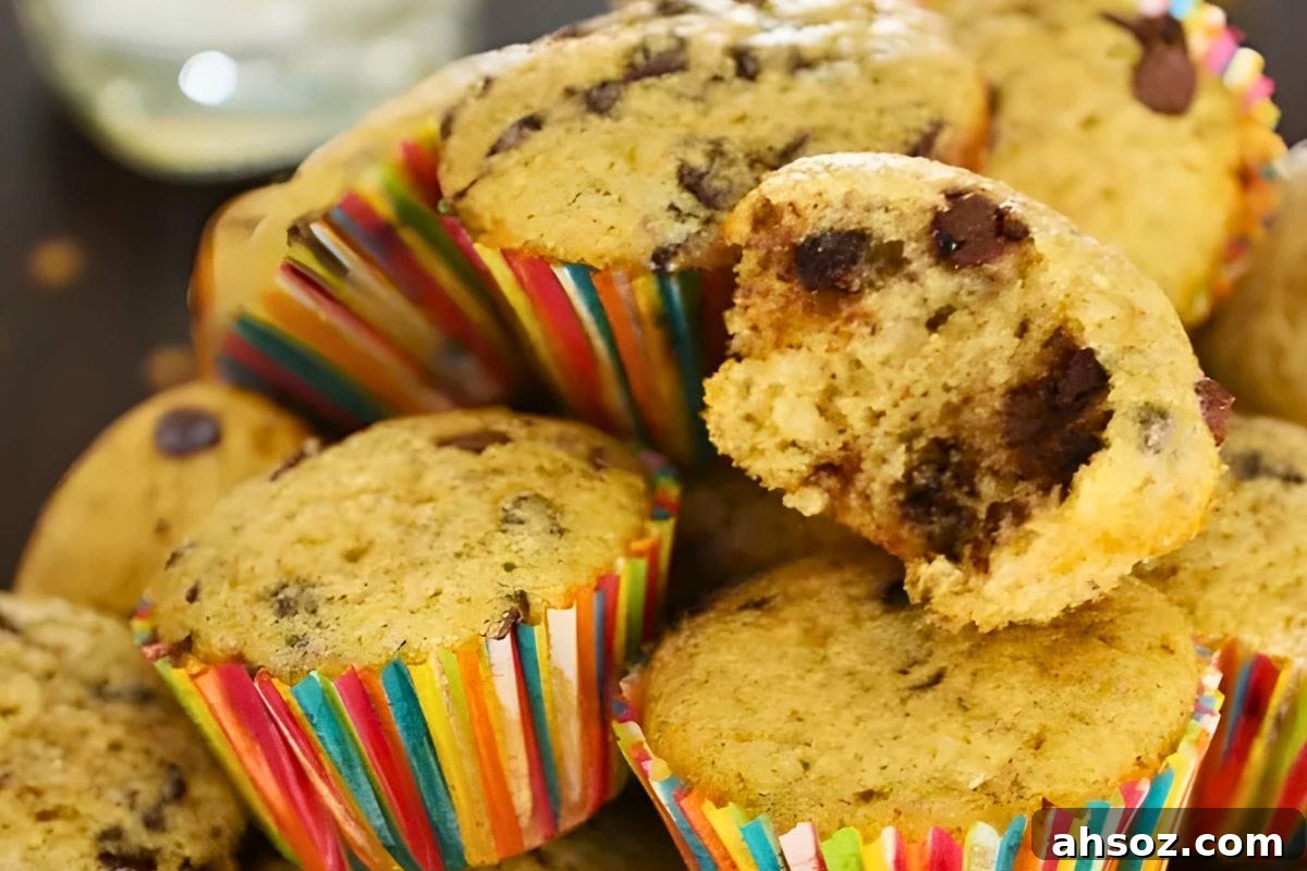 Mini chocolate chip muffins for easy after-school snacks