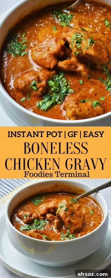 Almond boneless chicken gravy recipe made in instant pot