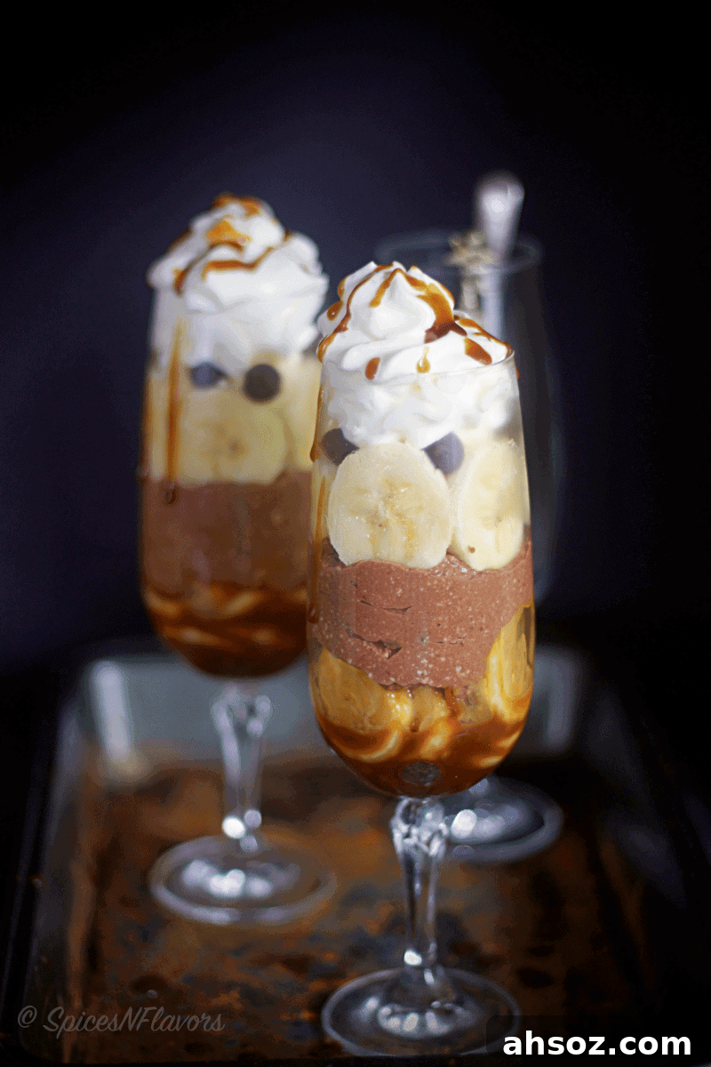 caramel banana and cottage cheese parfaits