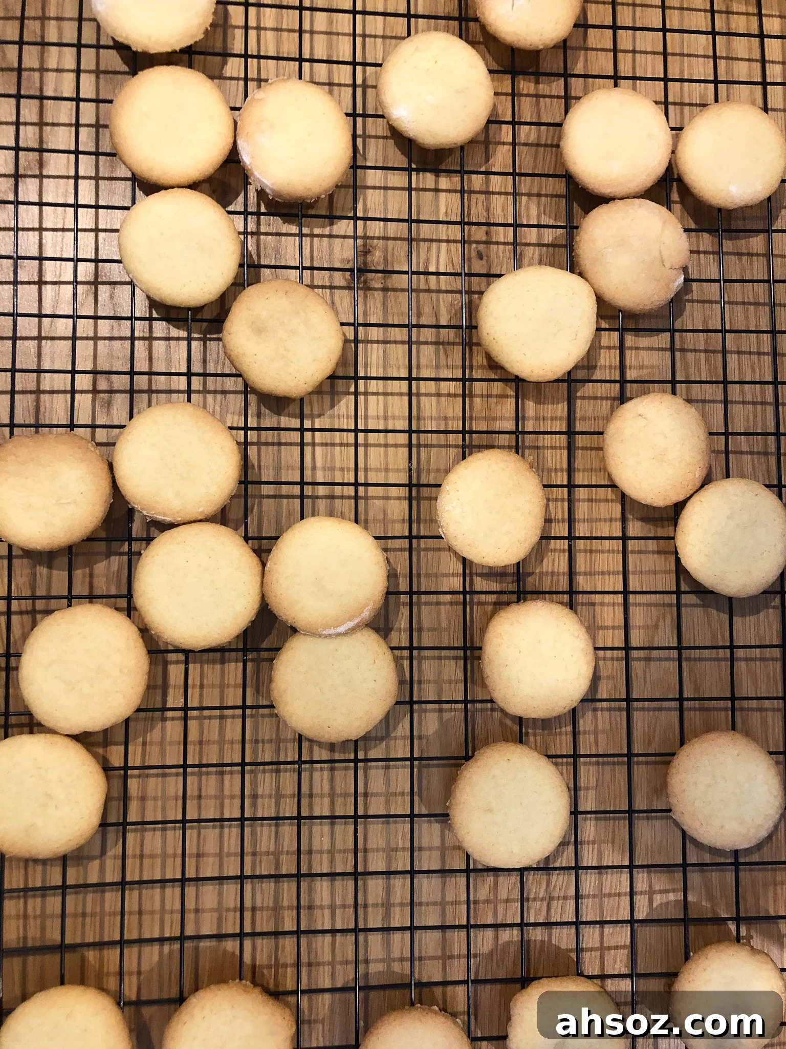 Cookies after baking.