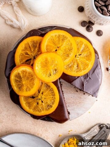Orange Chocolate Cake with Ganache
