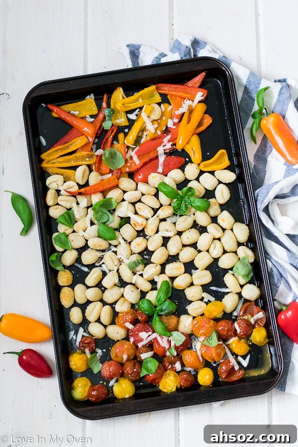crispy sheet pan gnocchi
