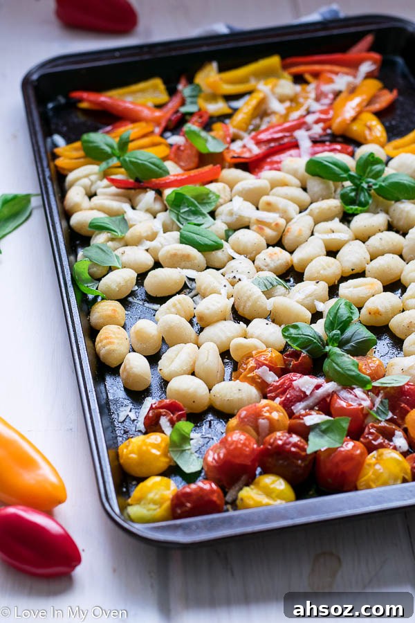 crispy sheet pan gnocchi