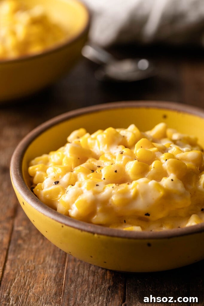 bowl of cream corn