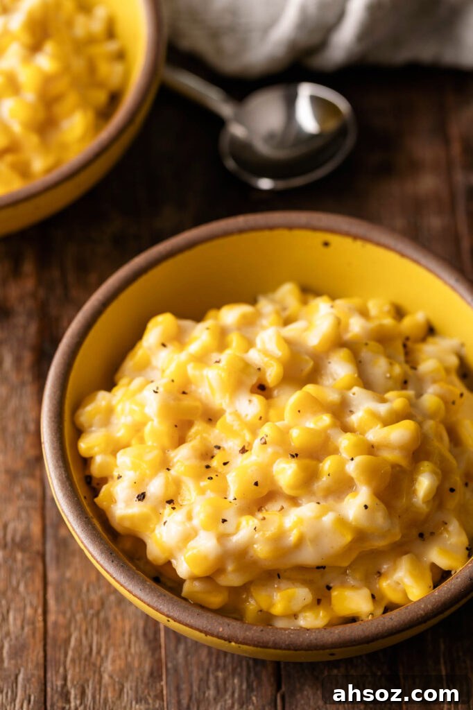 bowl of cream corn 