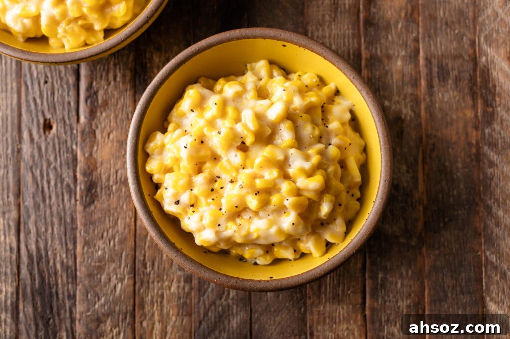 bowl of cream corn 