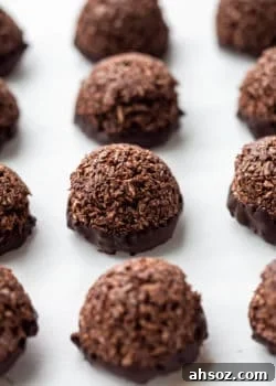 chocolate coconut macaroons dipped in chocolate