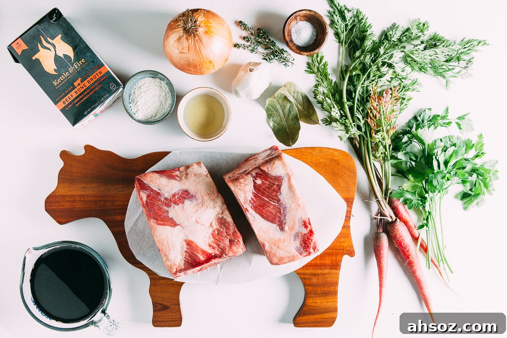 Red Wine and Bone Broth Braised Short Ribs