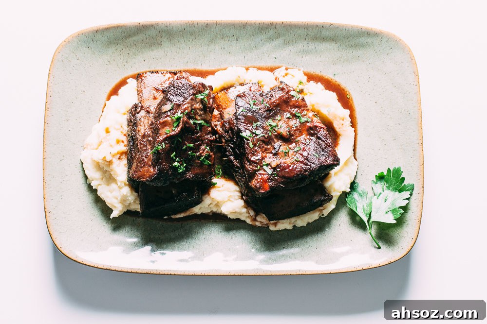 Red Wine and Bone Broth Braised Short Ribs
