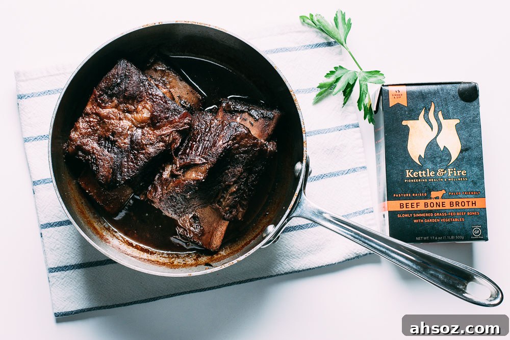 Red Wine and Bone Broth Braised Short Ribs