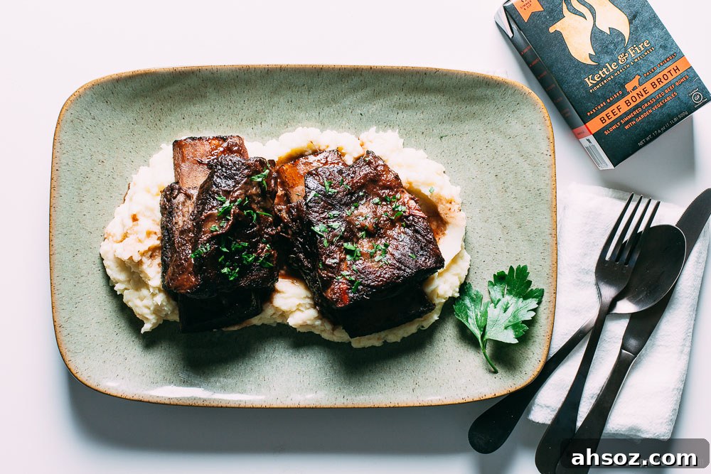 Red Wine and Bone Broth Braised Short Ribs