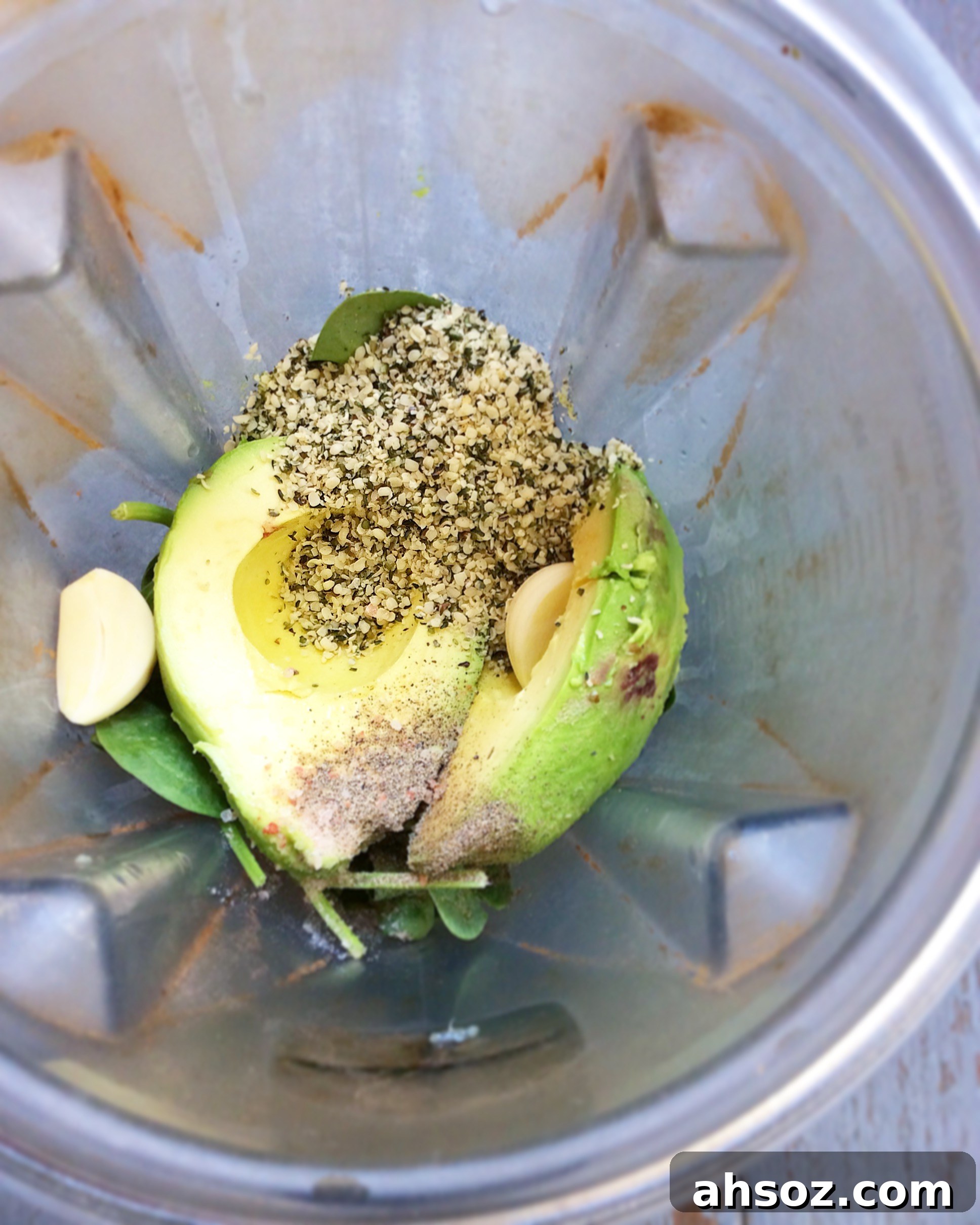 Summer Vegetable Penne with Creamy Avocado-Hemp Seed Sauce
