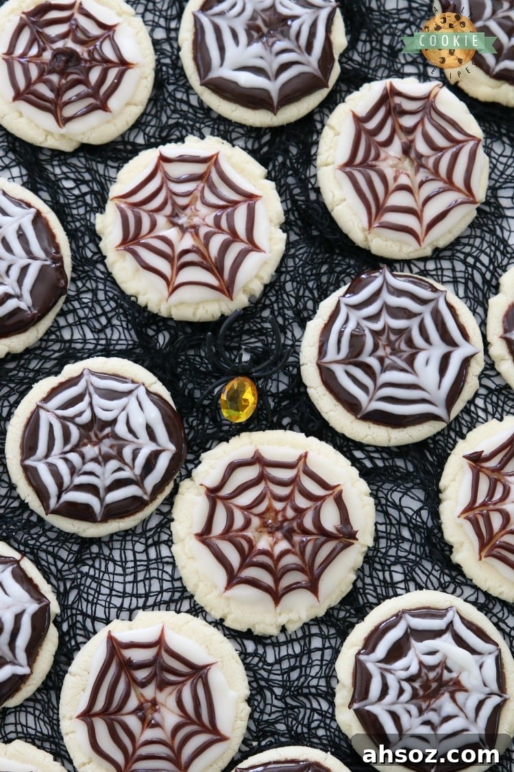 Halloween Cobweb Cookies