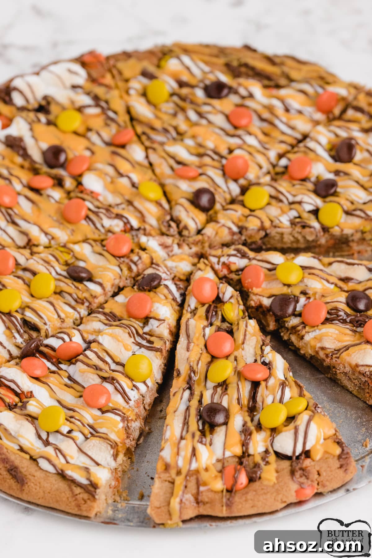Halloween Peanut Butter Pizza