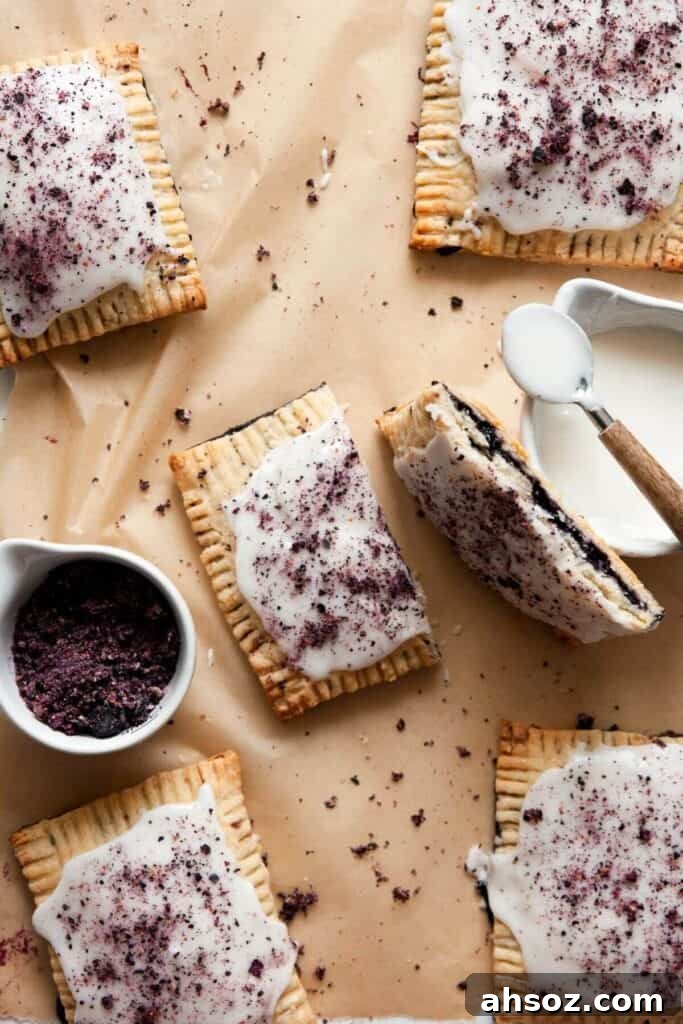 inside of vegan blueberry pop tart