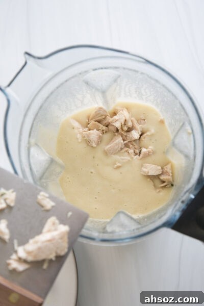 chicken pieces added to cream of chicken soup