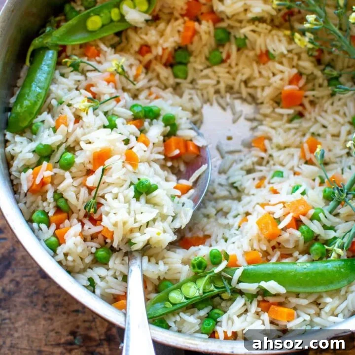 Arroz Blanco {Mexican White Rice with Vegetables}