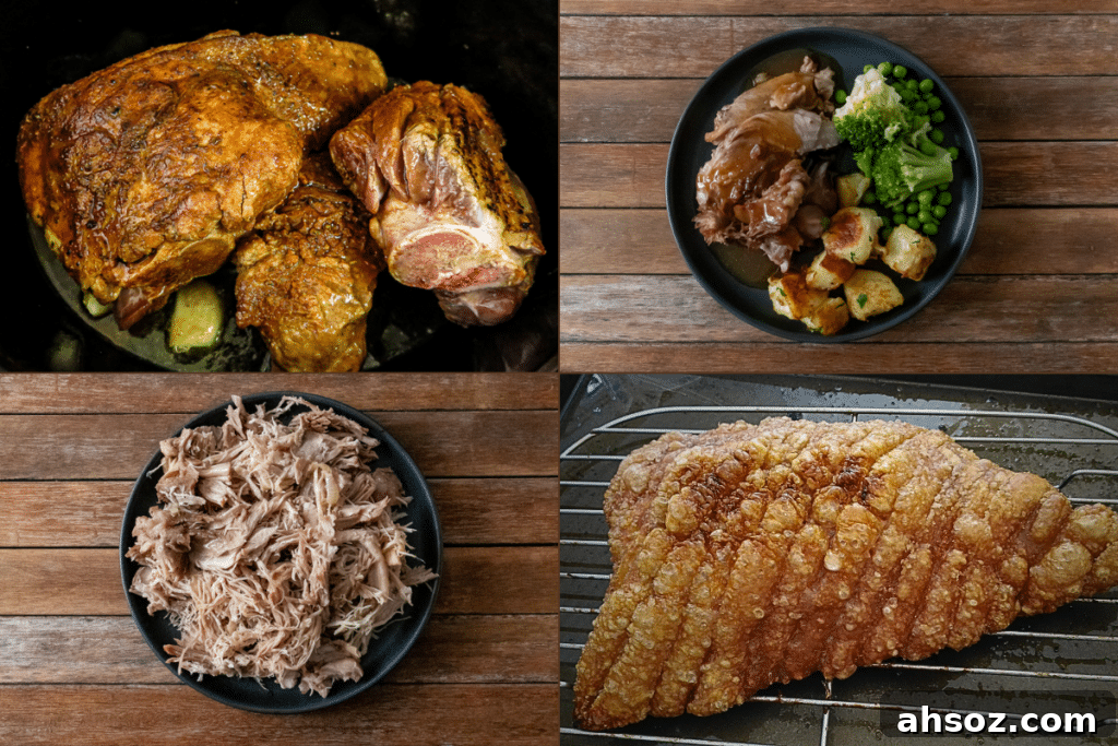 slow cooker pork shoulder, pulled pork, crispy pork crackling