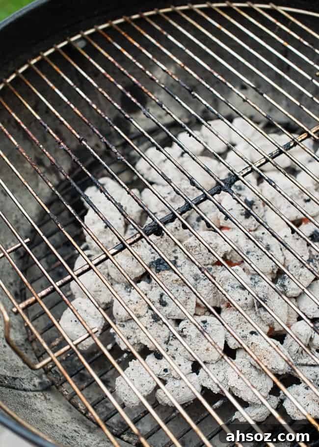 cleaning a grill - cooked on food