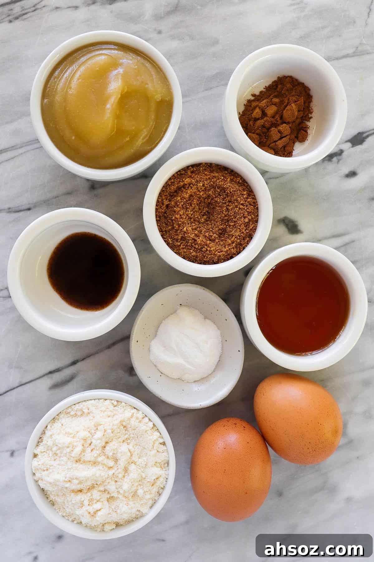 Ingredients for paleo apple cinnamon donut holes