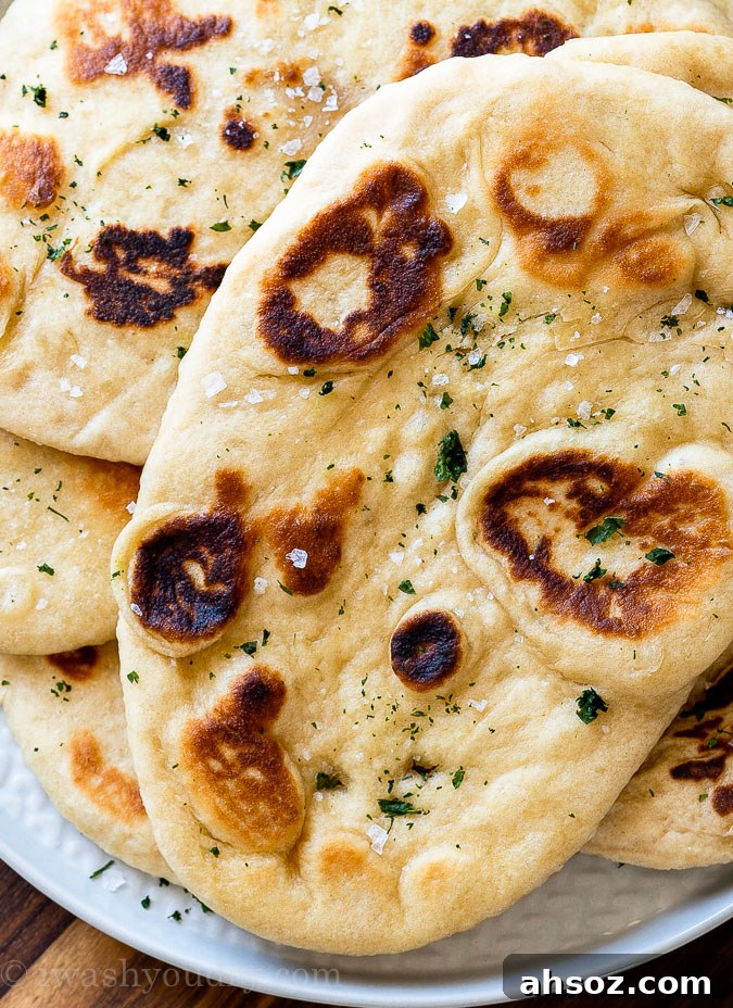 Naan Bread with flakey sea salt
