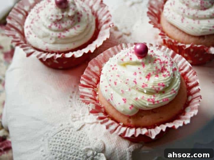 Easy Pink Vanilla Cupcakes