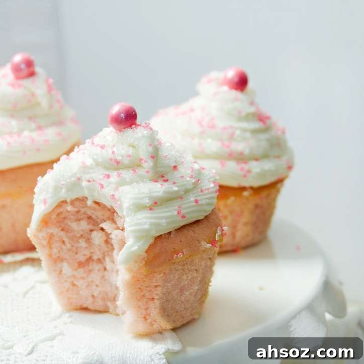 Easy Pink Vanilla Cupcakes