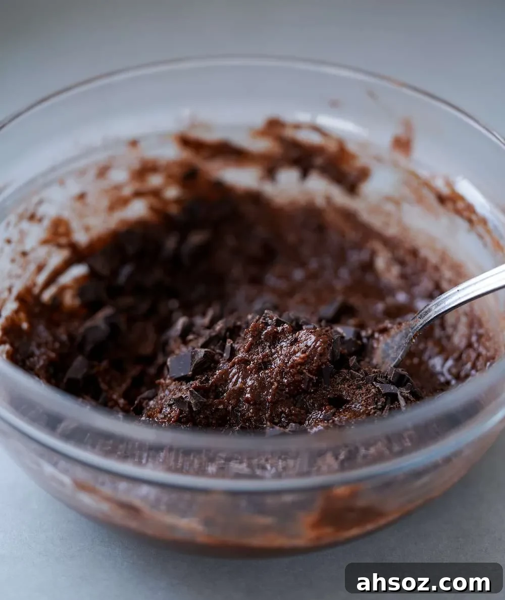 mix everything together and add chocolate chunks