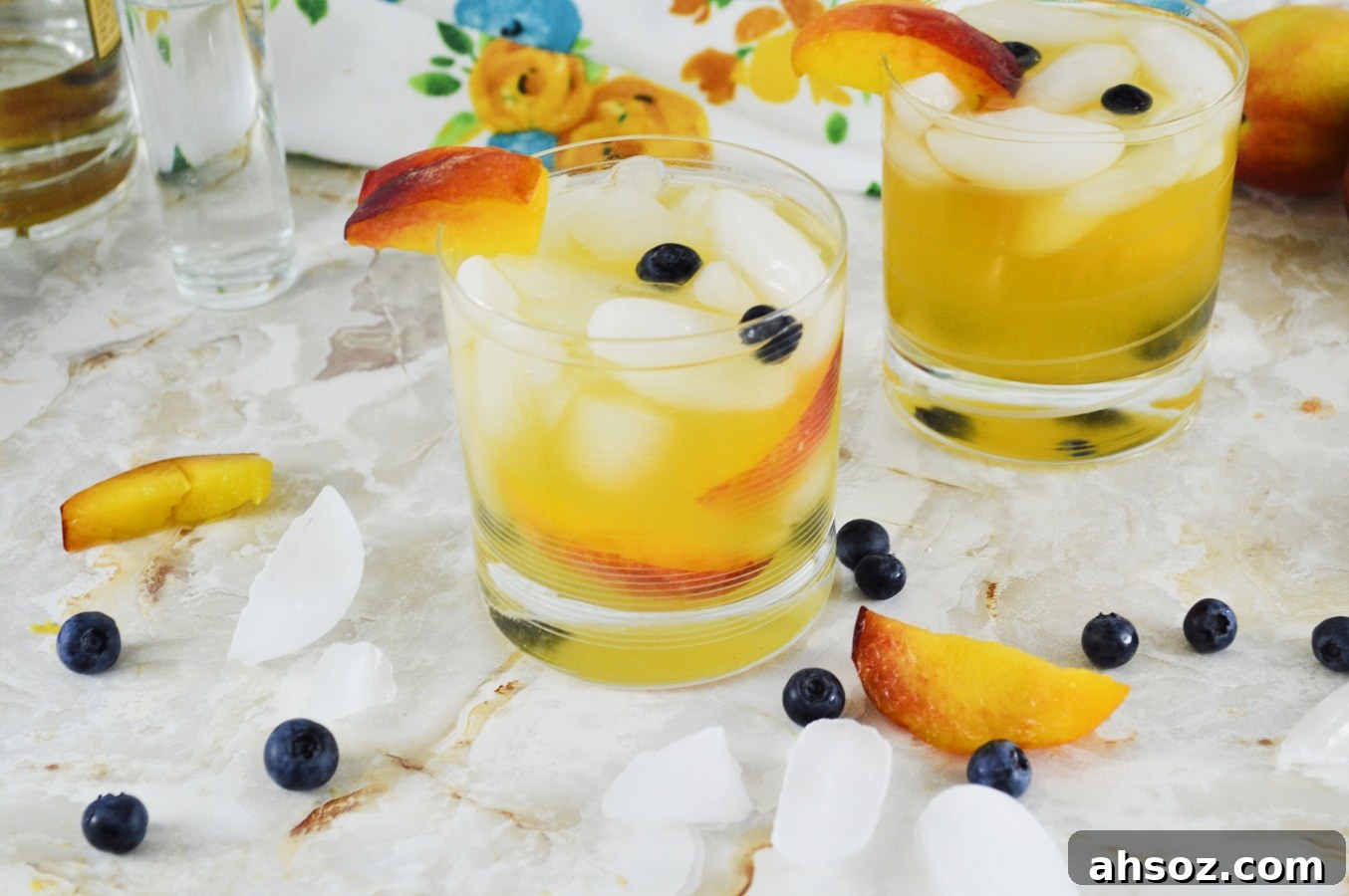 sparkling spiked peach punch 2