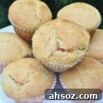 Cornmeal rhubarb surprise muffins