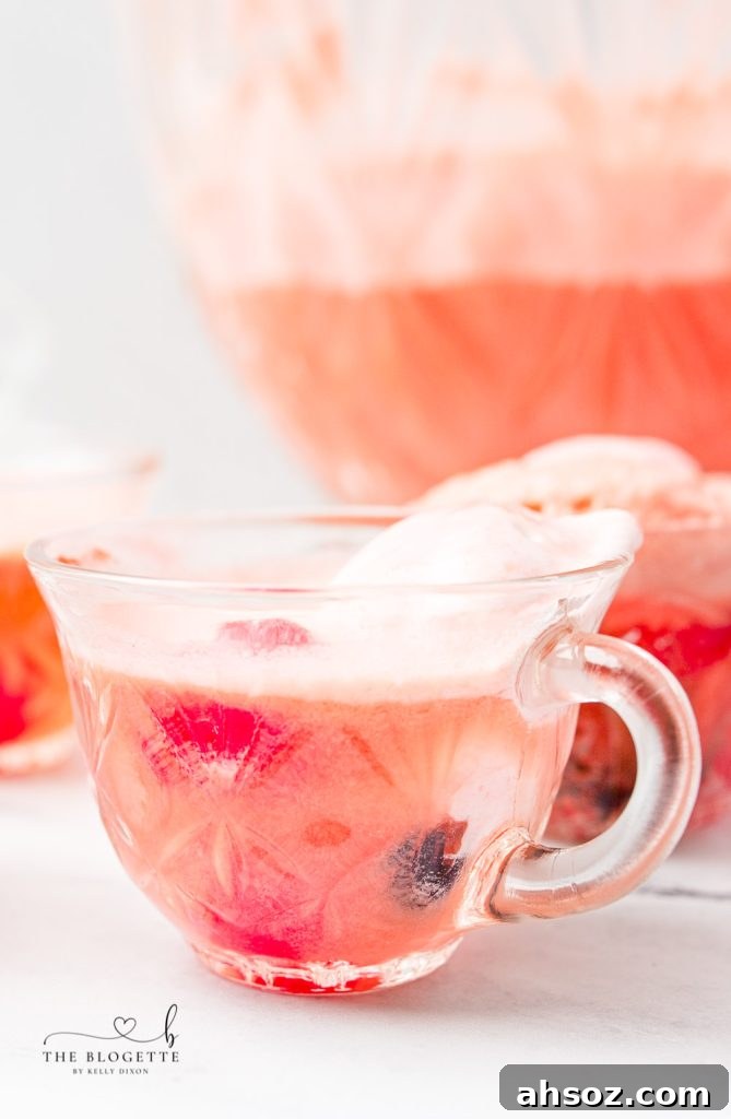 Ice Cream Punch recipe served for the holidays