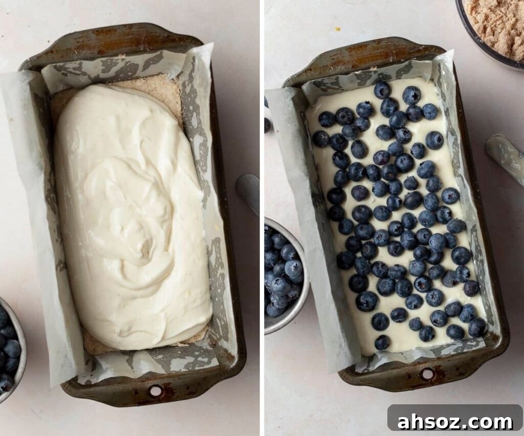 how to make blueberry cheesecake step 1