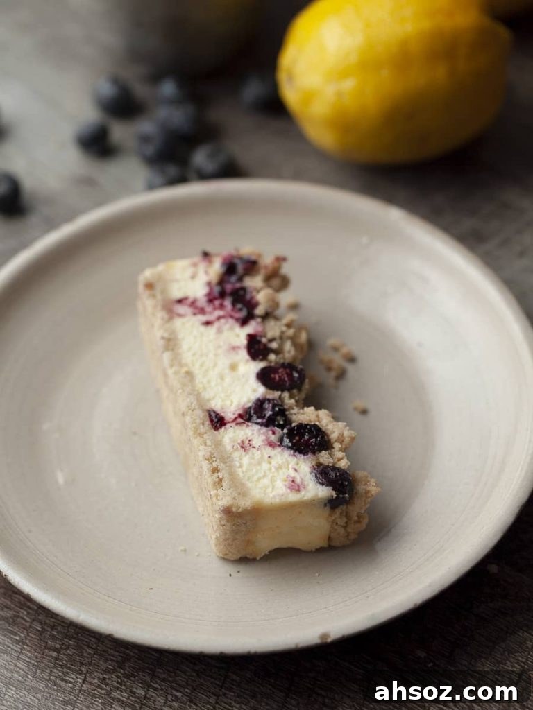 gluten free blueberry cheesecake bar