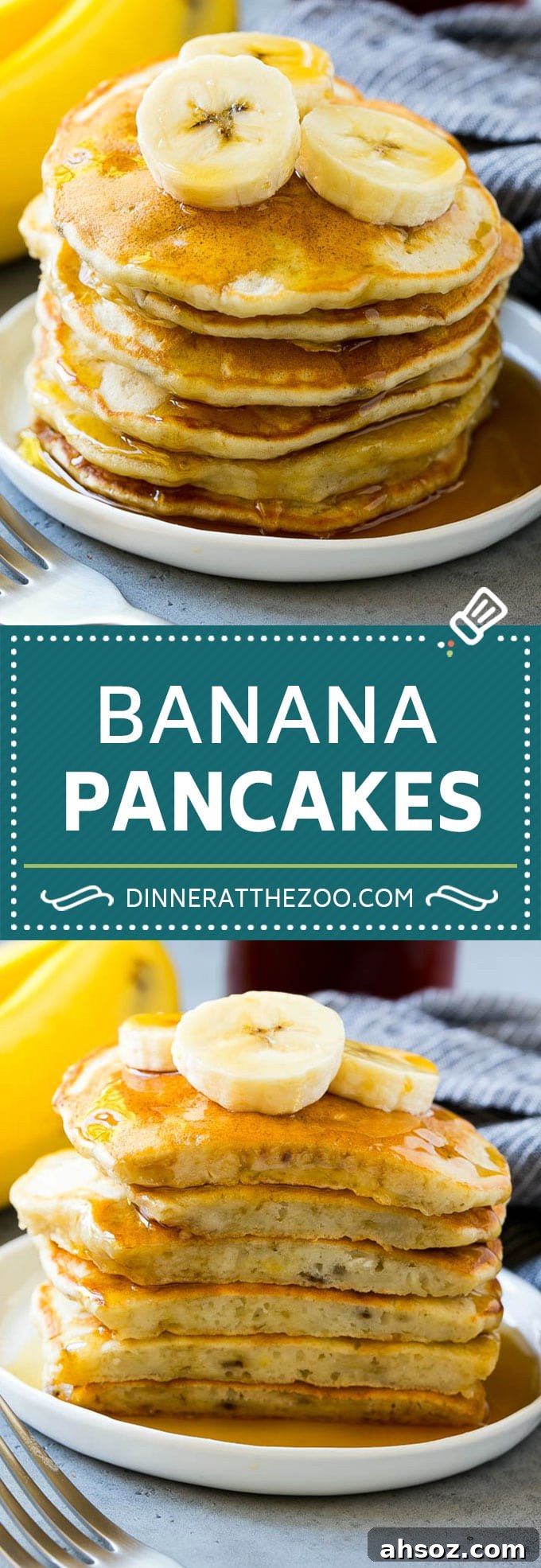 Banana pancakes recipe image.