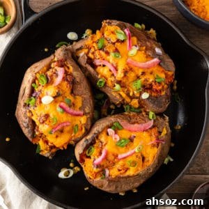 barbecue chicken stuffed sweet potato