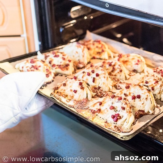 Roasted Cabbage Wedges with Bacon and Blue Cheese 23 Removing from the Oven | Low-Carb, So Simple
