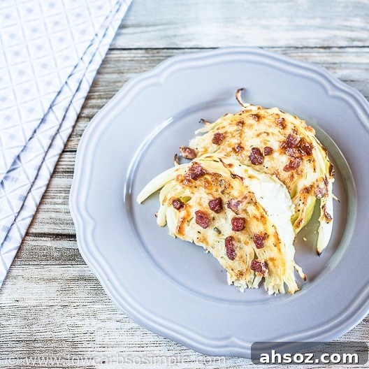 Roasted Cabbage Wedges with Bacon and Blue Cheese 26 Roasted Cabbage with Bacon and Blue Cheese | Low-Carb, So Simple