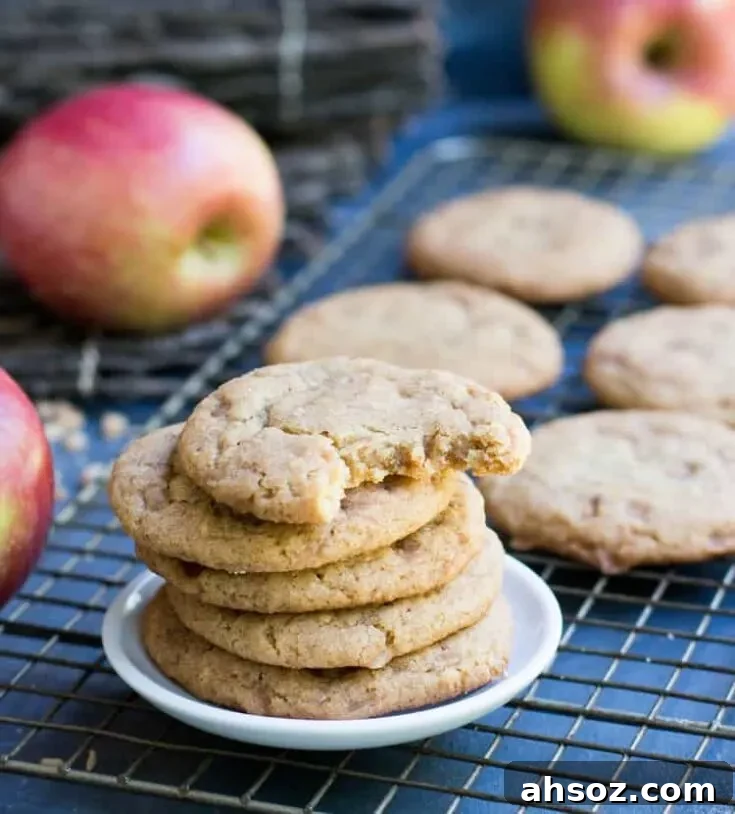 Chewy Toffee Apple Cookies recipe image.