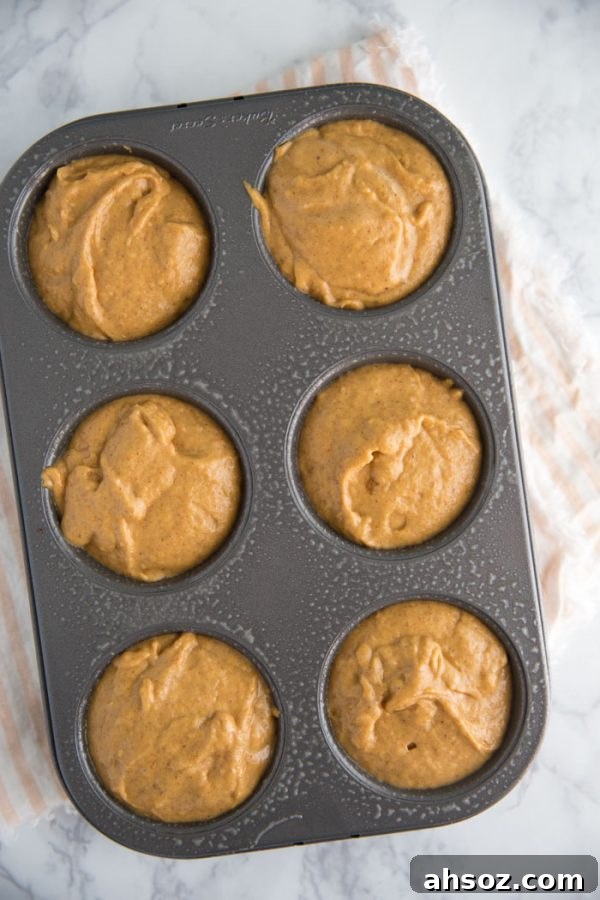 Small batch vegan pumpkin muffins made with pumpkin puree and almond milk